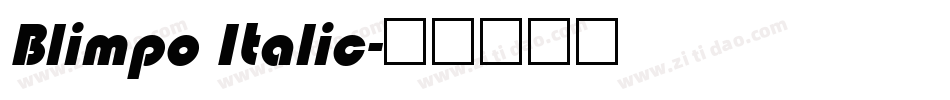 Blimpo Italic字体转换